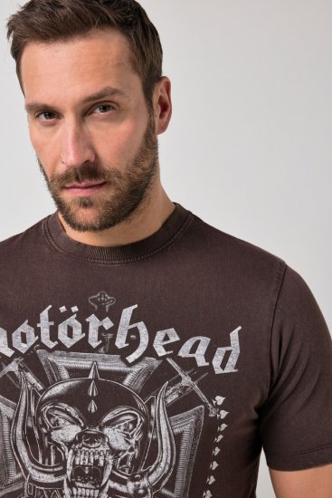 JP1880 Motörhead Soft Jersey Vintage T-Shirt Brown - T-shirts de groupes - T-shirts de groupes grande taille