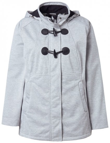 Ulla Popken 846744 Veste softshell Gris chiné - Vestes - Vestes femme grande taille
