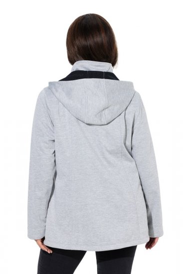 Ulla Popken 846744 Veste softshell Gris chiné - Vestes - Vestes femme grande taille