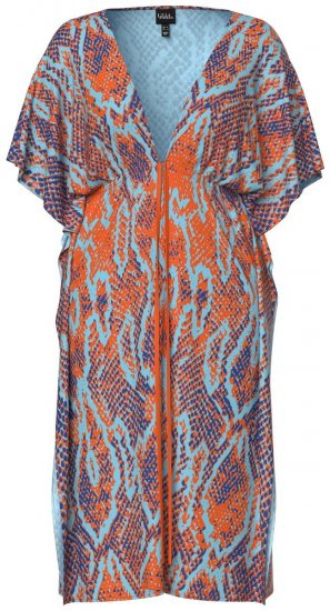 Ulla Popken 846826 Robe à imprimé animal Orange - Caftans - 