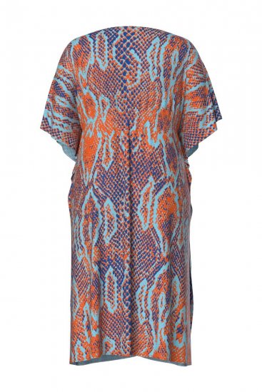 Ulla Popken 846826 Robe à imprimé animal Orange - Caftans - 