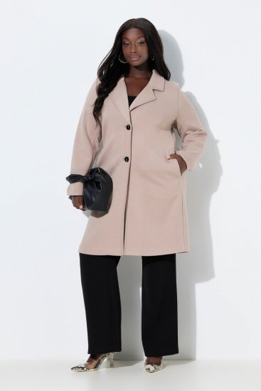 Ulla Popken 846929 Manteau Beige - Manteaux - Manteaux femme grande taille
