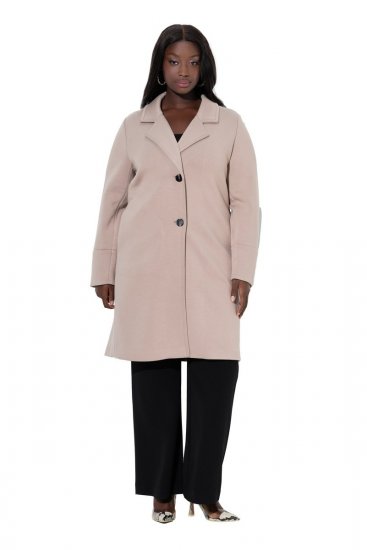 Ulla Popken 846929 Manteau Beige - Manteaux - Manteaux femme grande taille