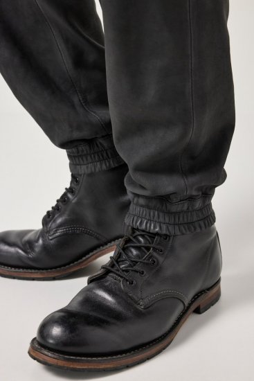 JP1880 847064 Pantalon cargo en cuir nappa d'agneau Noir - Pantalons en cuir pour homme en grandes tailles - Pantalons en cuir grande taille