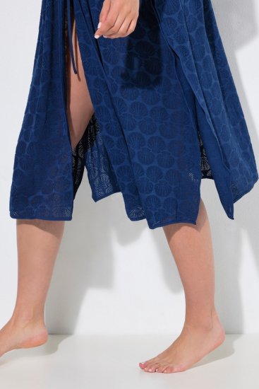 Ulla Popken 847654 Robe imprimée Bleu marine - Caftans - 