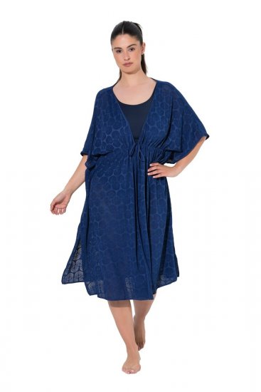 Ulla Popken 847654 Robe imprimée Bleu marine - Caftans - 