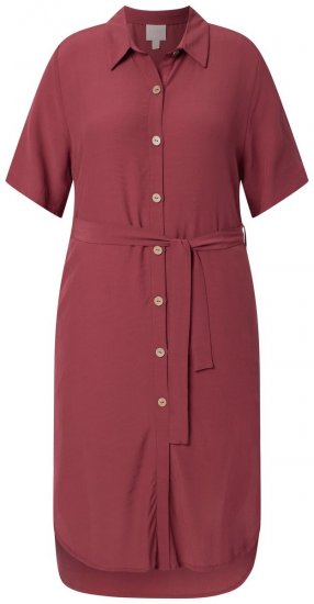 Ulla Popken 847797 Robe chemise Rouge rouille - Robes chemise - 