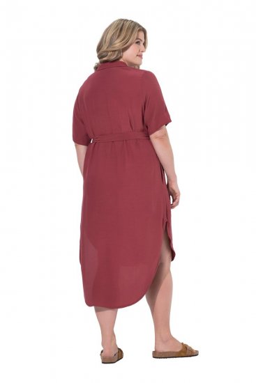 Ulla Popken 847797 Robe chemise Rouge rouille - Robes chemise - 