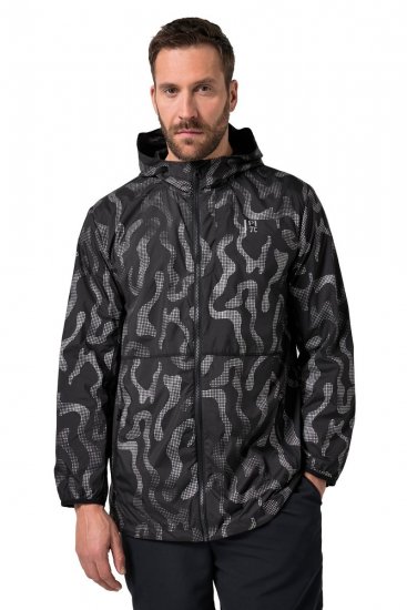 Jay-Pi 847852 Veste outdoor ultra-légère à imprimé réfléchissant Noir - Vestes - Vestes Homme Grandes Tailles