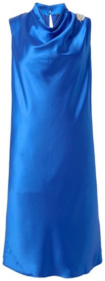 Ulla Popken 847862 Robe en satin Bleu roi - Robes d'été - Robes d'été grande taille