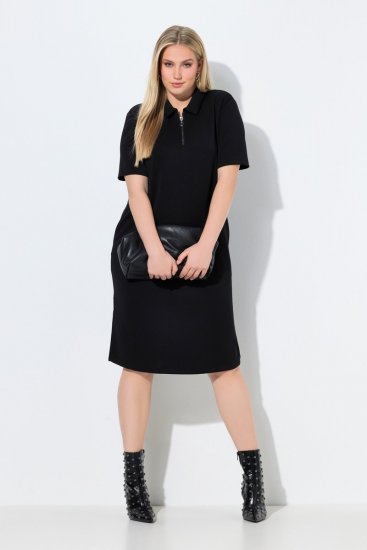 Ulla Popken 848105 Robe sweat Noir - Robes - Robes pour toutes les tailles