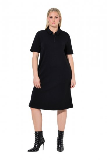 Ulla Popken 848105 Robe sweat Noir - Robes - Robes pour toutes les tailles