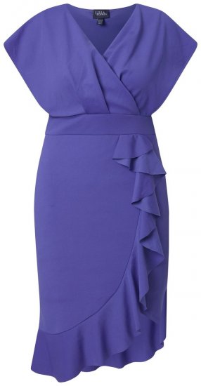 Ulla Popken 848120 Robe à volants Lilas - Robes de soirée - Robes de soirée grande taille
