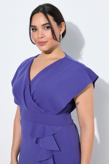 Ulla Popken 848120 Robe à volants Lilas - Robes de soirée - Robes de soirée grande taille