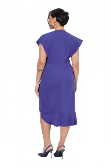 Ulla Popken 848120 Robe à volants Lilas - Robes de soirée - Robes de soirée grande taille
