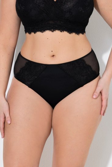 Ulla Popken 848693 Boxers en dentelle Noir - Culottes - 