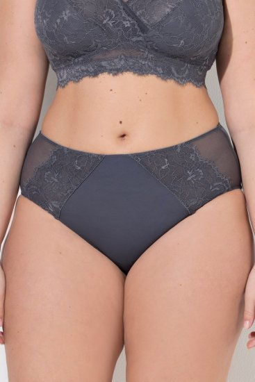 Ulla Popken 848693 Culottes en dentelle Anthracite - Culottes - 