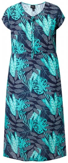Ulla Popken 848696 Robe imprimée Bleu marine - Robes d'été - Robes d'été grande taille