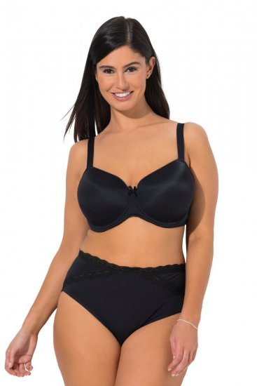 Ulla Popken 848803 Culottes en dentelle lot de 3 Noir - Culottes - 