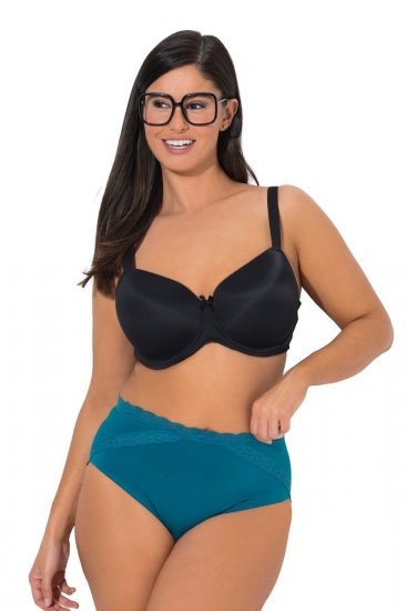 Ulla Popken 848803 Culottes en dentelle lot de 3 Pétrole - Culottes - 