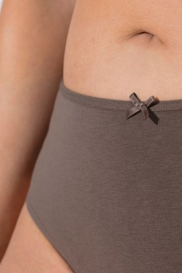 Ulla Popken 848826 Strings à imprimé animal lot de 3 Taupe - Culottes - 