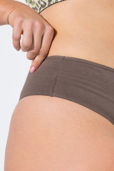 Ulla Popken 848826 Strings à imprimé animal lot de 3 Taupe - Culottes - 