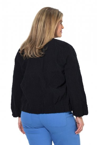 Ulla Popken 848940 Blouson Noir - Vestes - Vestes femme grande taille