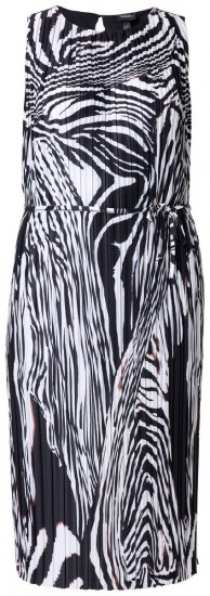 Ulla Popken 848948 Robe à imprimé animal Noir - Robes d'été - Robes d'été grande taille