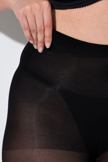 Ulla Popken 849047 Collant à motifs 100 den Noir - Collants & chaussettes - 