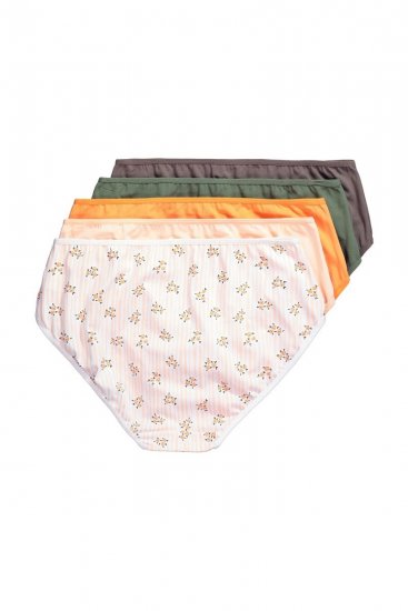 Ulla Popken 849098 Culottes à fleurs lot de 6 Orange - Culottes - 