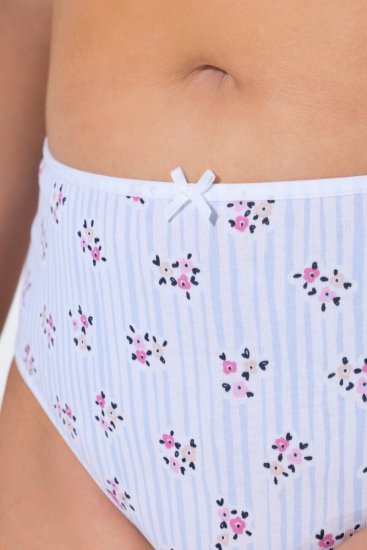 Ulla Popken 849098 Culottes à fleurs lot de 5 Bleu clair - Culottes - 