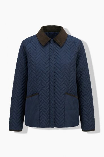 Ulla Popken 849111 Veste matelassée Bleu marine - Vestes - Vestes femme grande taille