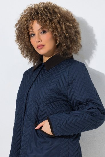 Ulla Popken 849111 Veste matelassée Bleu marine - Vestes - Vestes femme grande taille