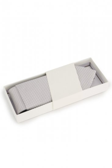 JP1880 849125 Coffret cravate extra-longue Argent mat - Cravates et nœuds papillon - 