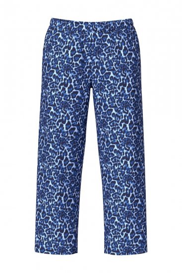 Ulla Popken 849144 Pyjama à imprimé animal Bleu marine - Pyjamas/vêtements de détente - 