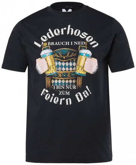 Men+ 410 T-shirt Lederhosn Noir - T-shirts - T-shirts Homme Grande Taille