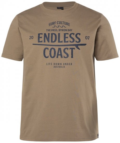 Men+ 448 T-shirt Endless Coast Gris brun - T-shirts - T-shirts Homme Grande Taille