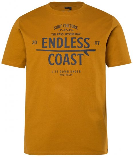 Men+ 448 T-shirt Endless Coast Noisette clair - T-shirts - T-shirts Homme Grande Taille