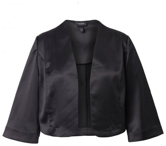 Ulla Popken 849457 Boléro Noir - Vestes - Vestes femme grande taille