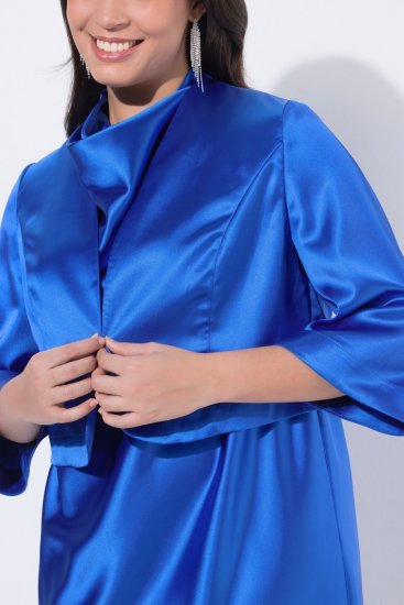 Ulla Popken 849457 Boléro Bleu roi - Vestes - Vestes femme grande taille