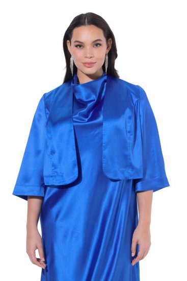 Ulla Popken 849457 Boléro Bleu roi - Vestes - Vestes femme grande taille