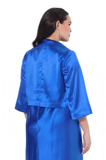 Ulla Popken 849457 Boléro Bleu roi - Vestes - Vestes femme grande taille