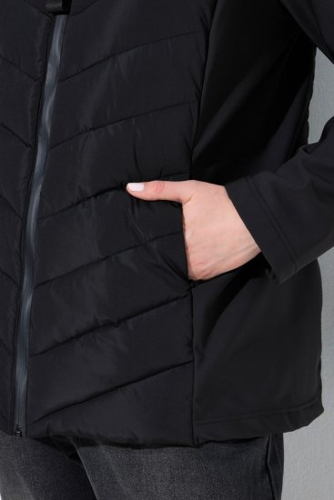 Ulla Popken 849472 Veste matelassée Noir - Vestes - Vestes femme grande taille