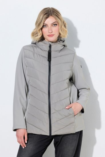 Ulla Popken 849472 Veste matelassée Gris - Vestes - Vestes femme grande taille
