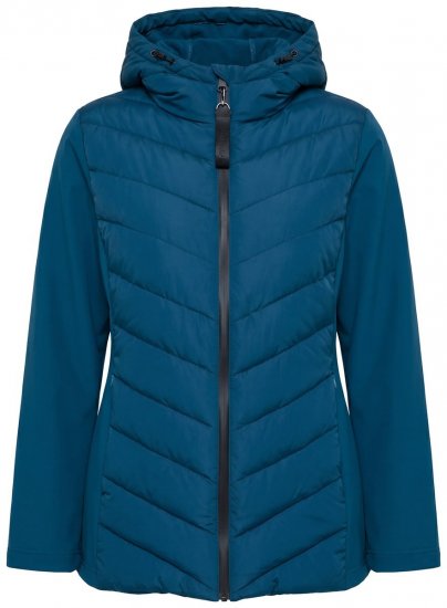 Ulla Popken 849472 Veste matelassée Pétrole - Vestes - Vestes femme grande taille