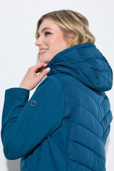 Ulla Popken 849472 Veste matelassée Pétrole - Vestes - Vestes femme grande taille