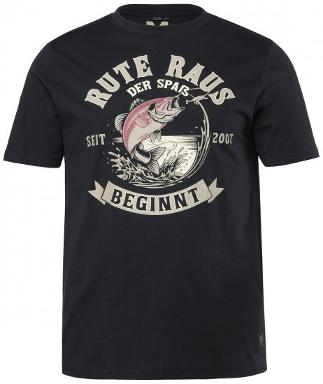 Men+ 547 T-shirt Rute Raus Noir - T-shirts - T-shirts Homme Grande Taille