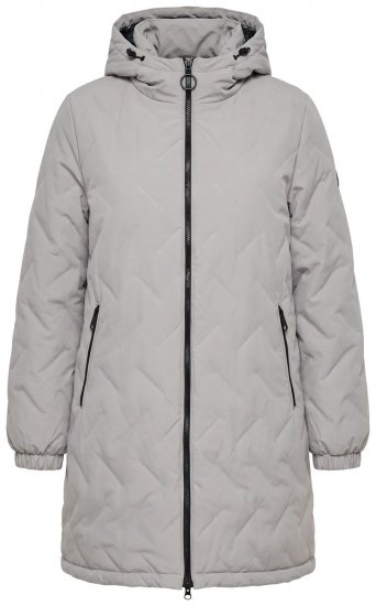 Ulla Popken 849552 Manteau matelassé Gris - Manteaux - Manteaux femme grande taille