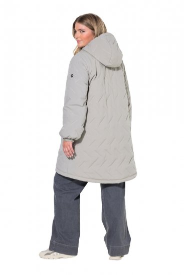 Ulla Popken 849552 Manteau matelassé Gris - Manteaux - Manteaux femme grande taille