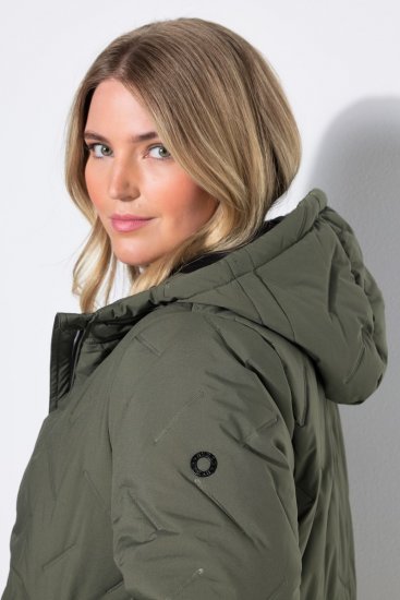 Ulla Popken 849552 Manteau matelassé Vert olive - Manteaux - Manteaux femme grande taille